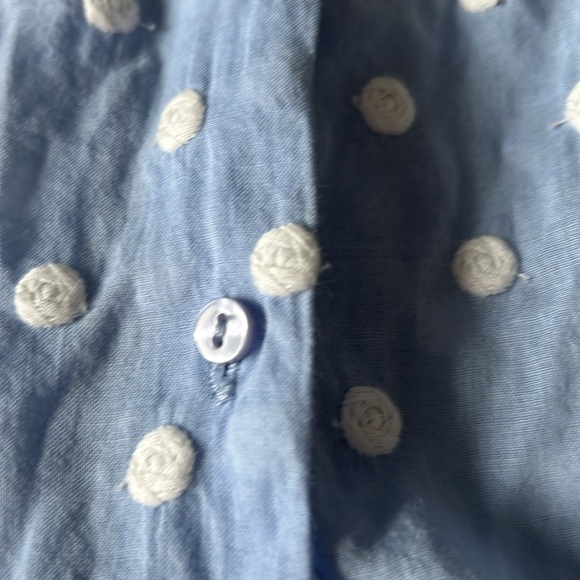 Zara, embroidered blue button up - Picture 3 of 3